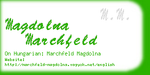 magdolna marchfeld business card